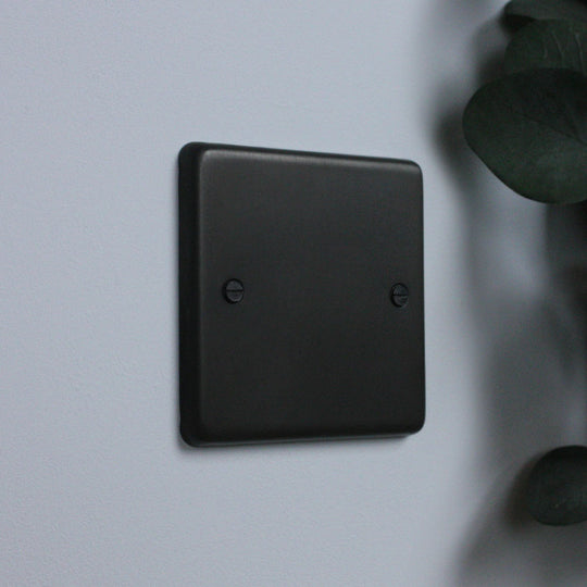 Dark Bronze Single Blank Plate