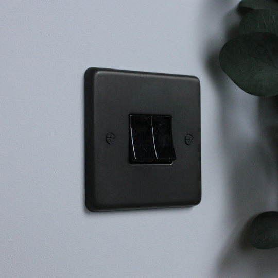 Dark Bronze 2 Gang 2 Way Switch.