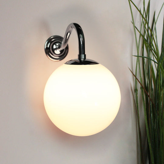 Swan Neck With Opaline Globe
