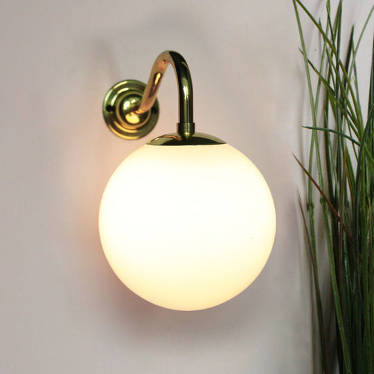 Swan Neck With Opaline Globe
