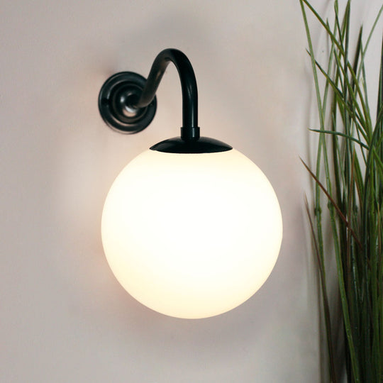 Swan Neck With Opaline Globe