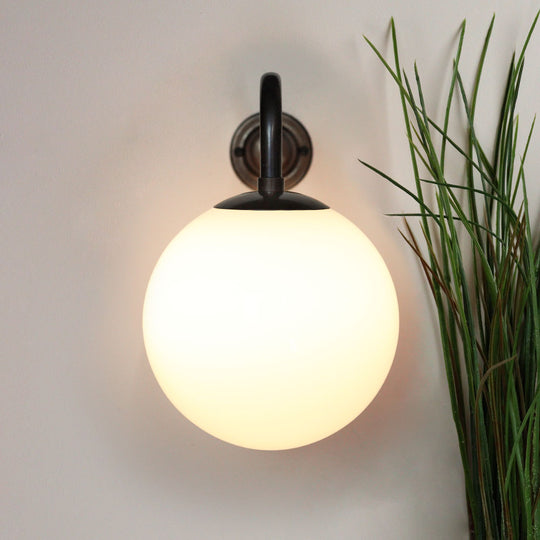 Swan Neck With Opaline Globe