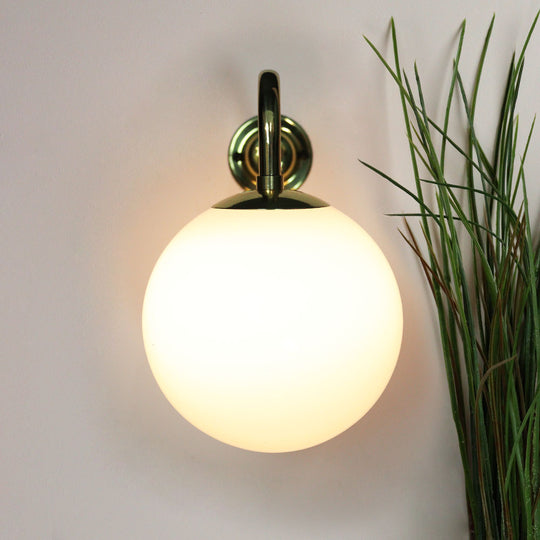 Swan Neck With Opaline Globe