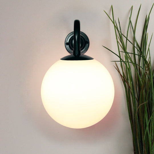 Swan Neck With Opaline Globe