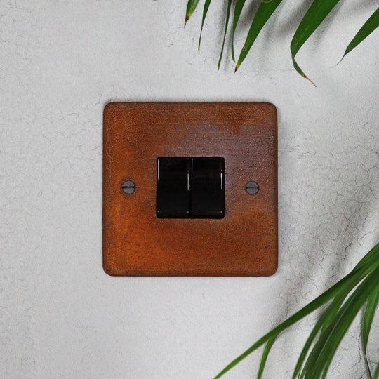 Rusted 2 Gang 2 Way Switch