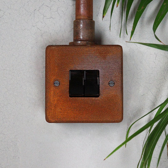 Rusted 2 Gang 2 Way Switch