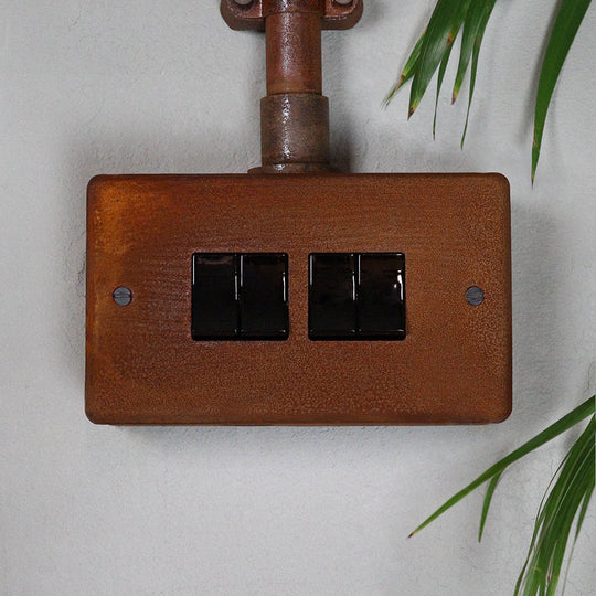 Rusted 4 Gang 2 Way Switch