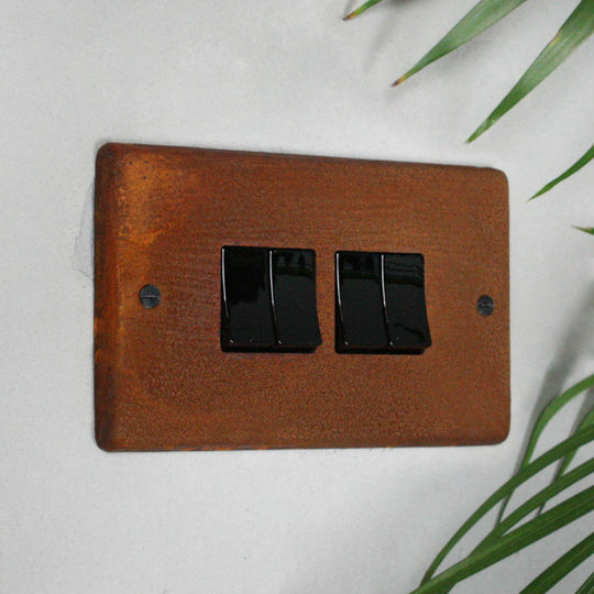 Rusted 4 Gang 2 Way Switch