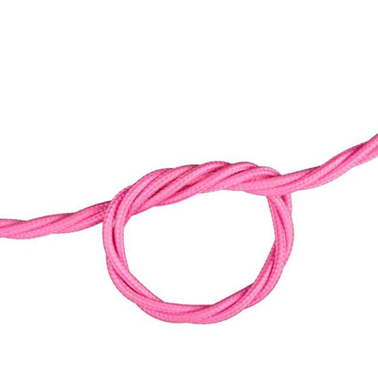 Cerise Pink Twisted Fabric Cable