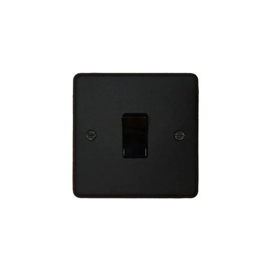 Textured Black 1 Gang 2 Way Switch