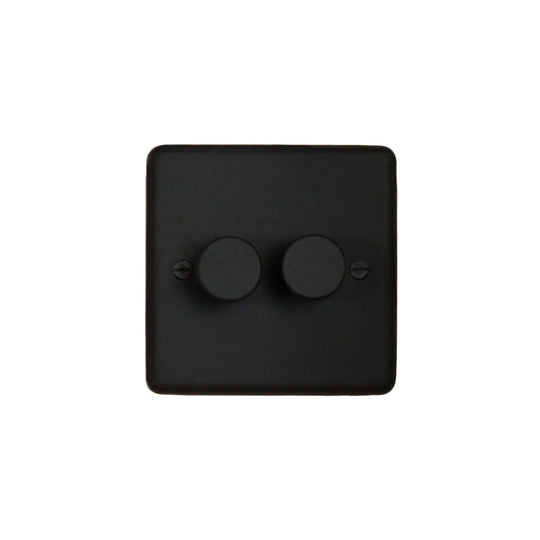 Textured Black 2 Gang 2 Way Dimmer Switch
