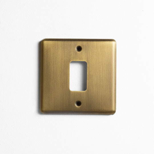 Antique Brass Grid Plate