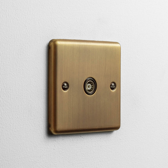 Antique Brass Aerial Socket