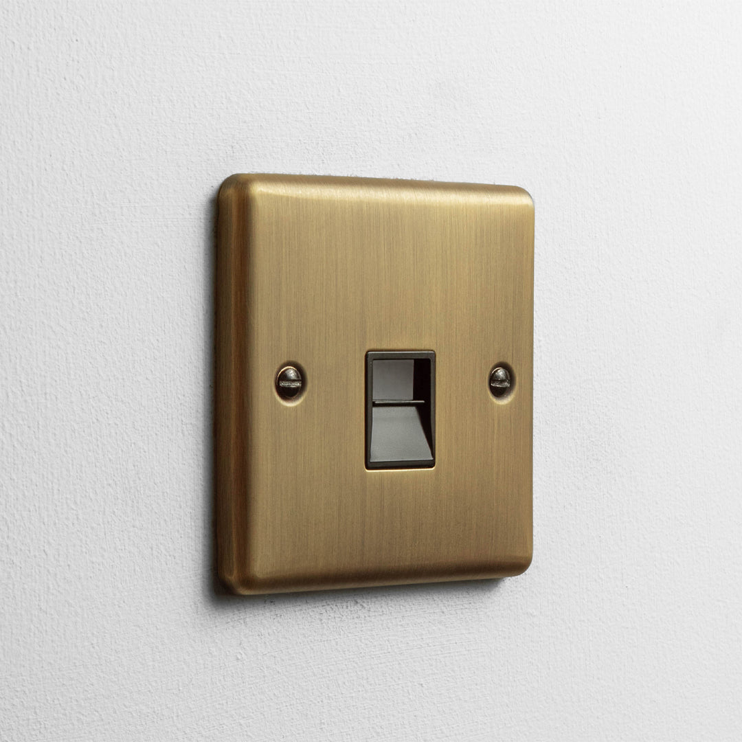 Antique Brass Primary Telephone Socket