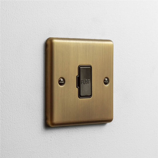 Antique Brass Unswitched Fused Connection Unit