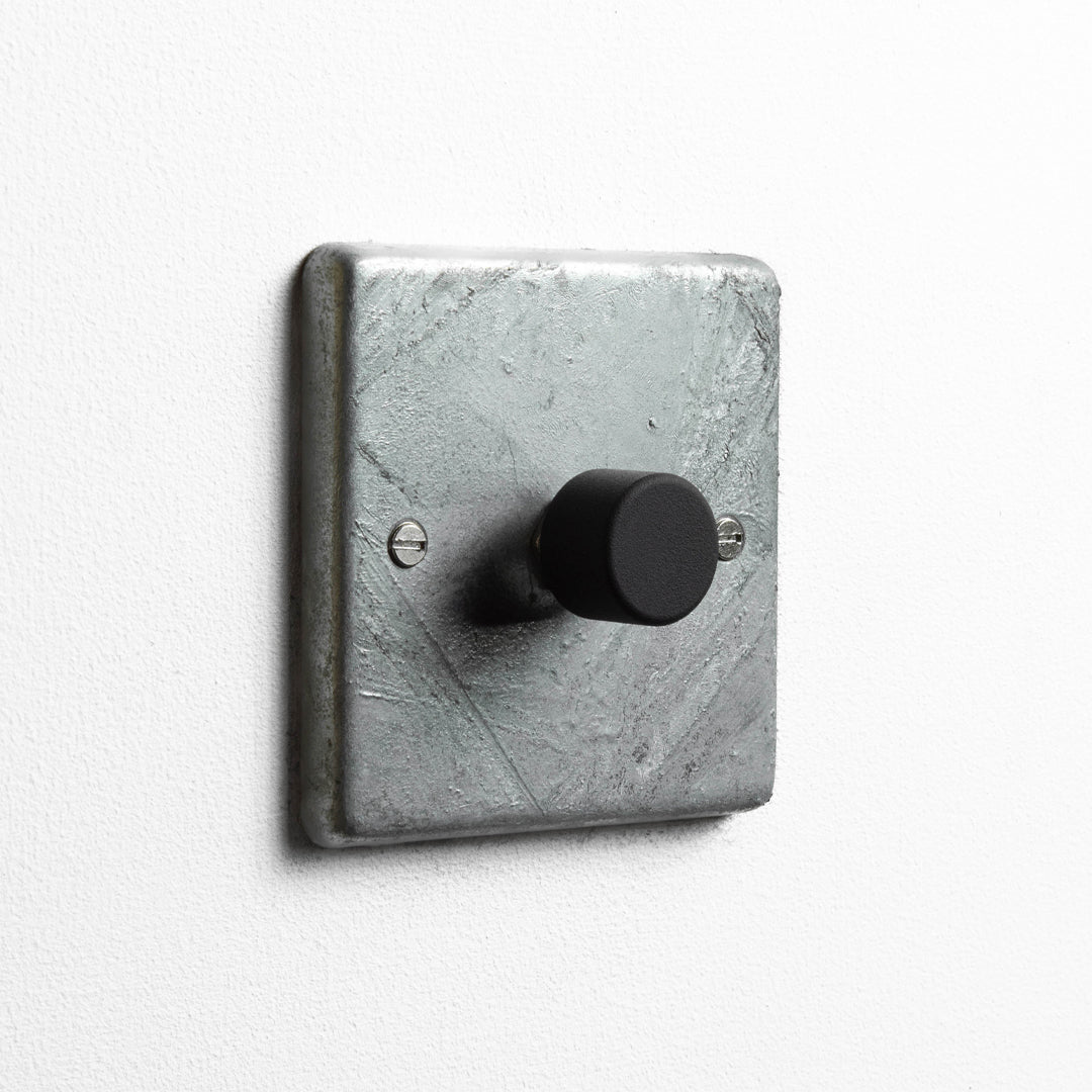 Galvanised 1 Gang 2 Way Dimmer Switch