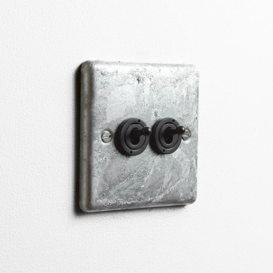 Galvanised 2 Gang Intermediate Toggle Switch