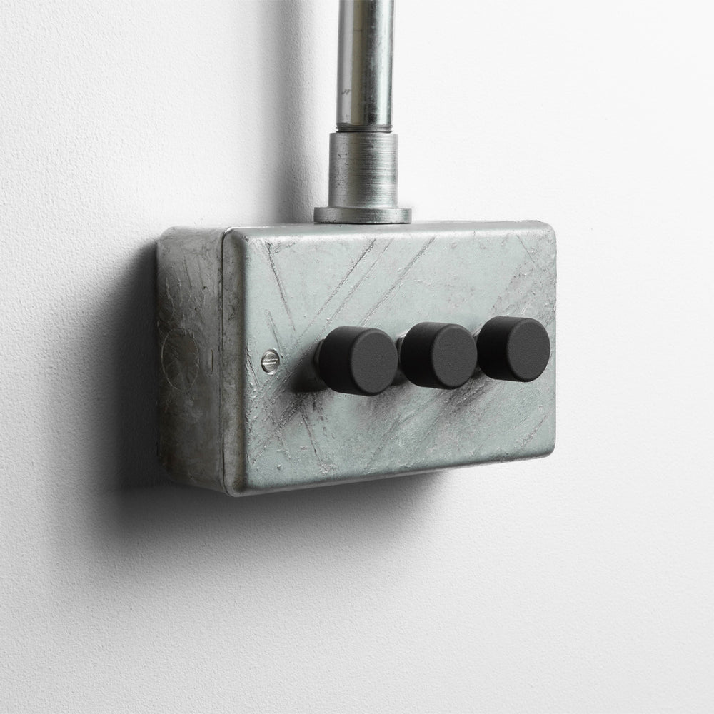 Galvanised 3 Gang 2 Way Dimmer Switch