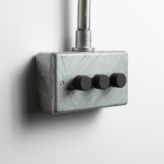 Galvanised 3 Gang 2 Way Dimmer Switch