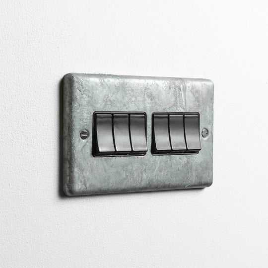 Galvanised 6 Gang 2 Way Switch