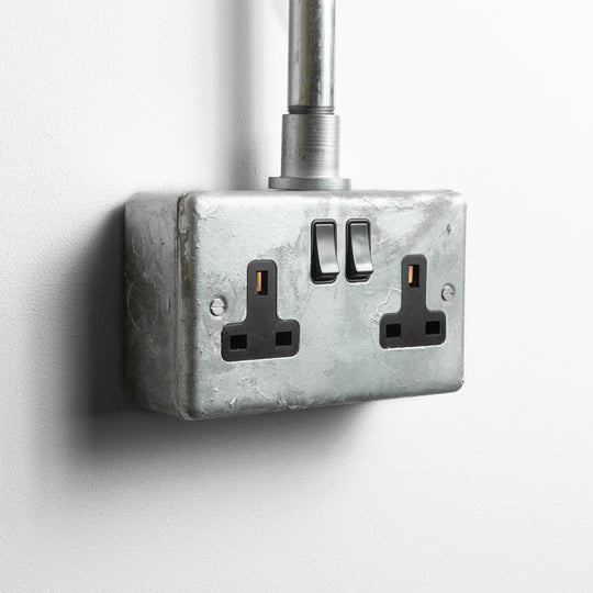 Galvanised Double Socket Outlet