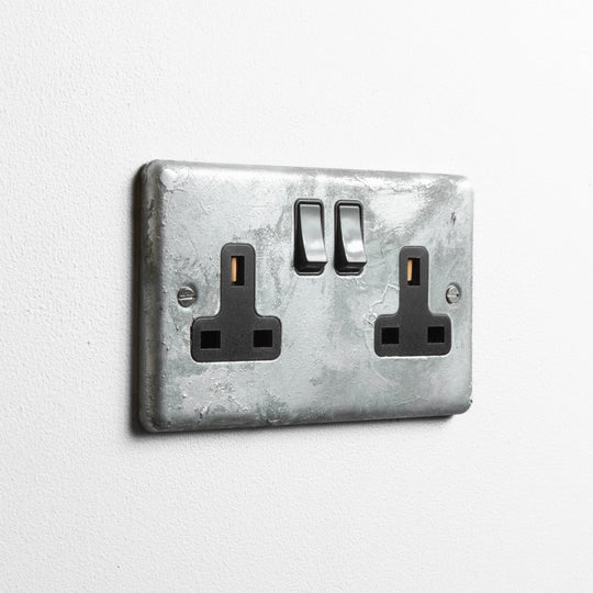 Galvanised Double Socket Outlet