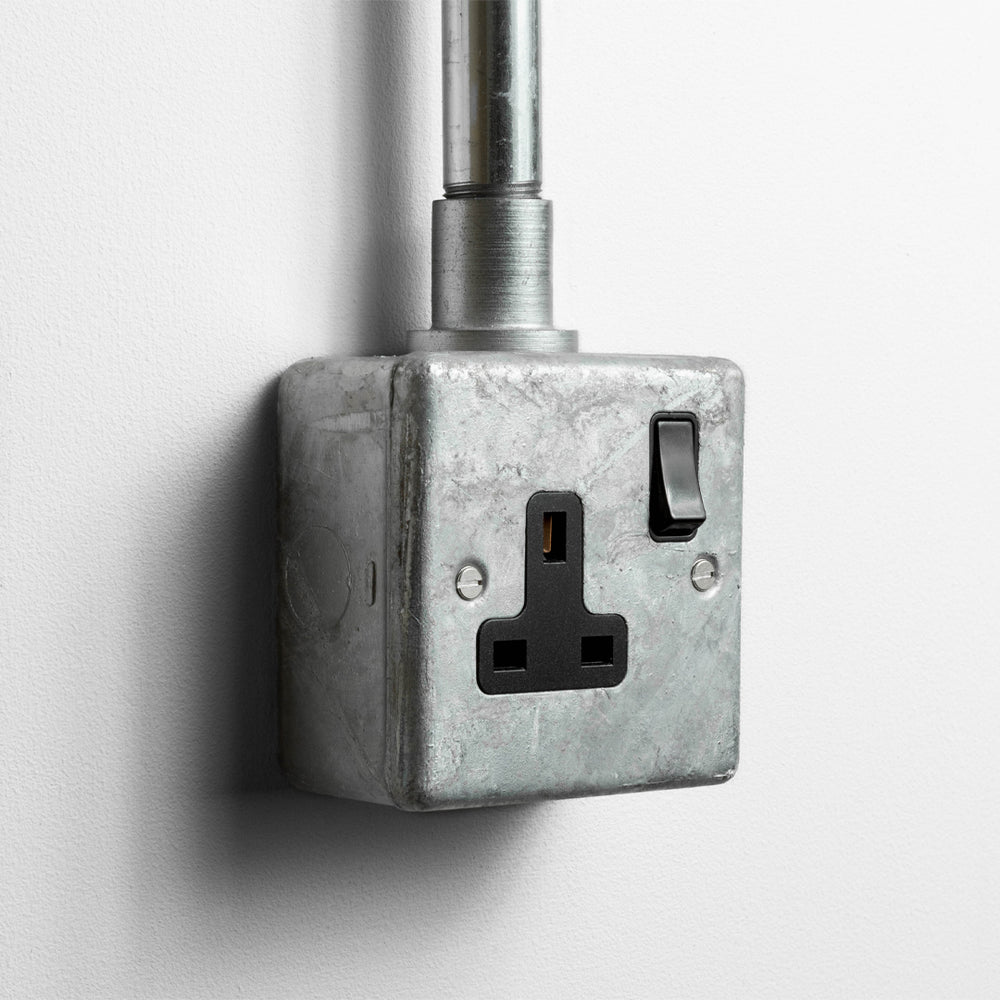 Galvanised Single Socket Outlet