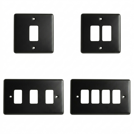 Matt Black Grid Plate