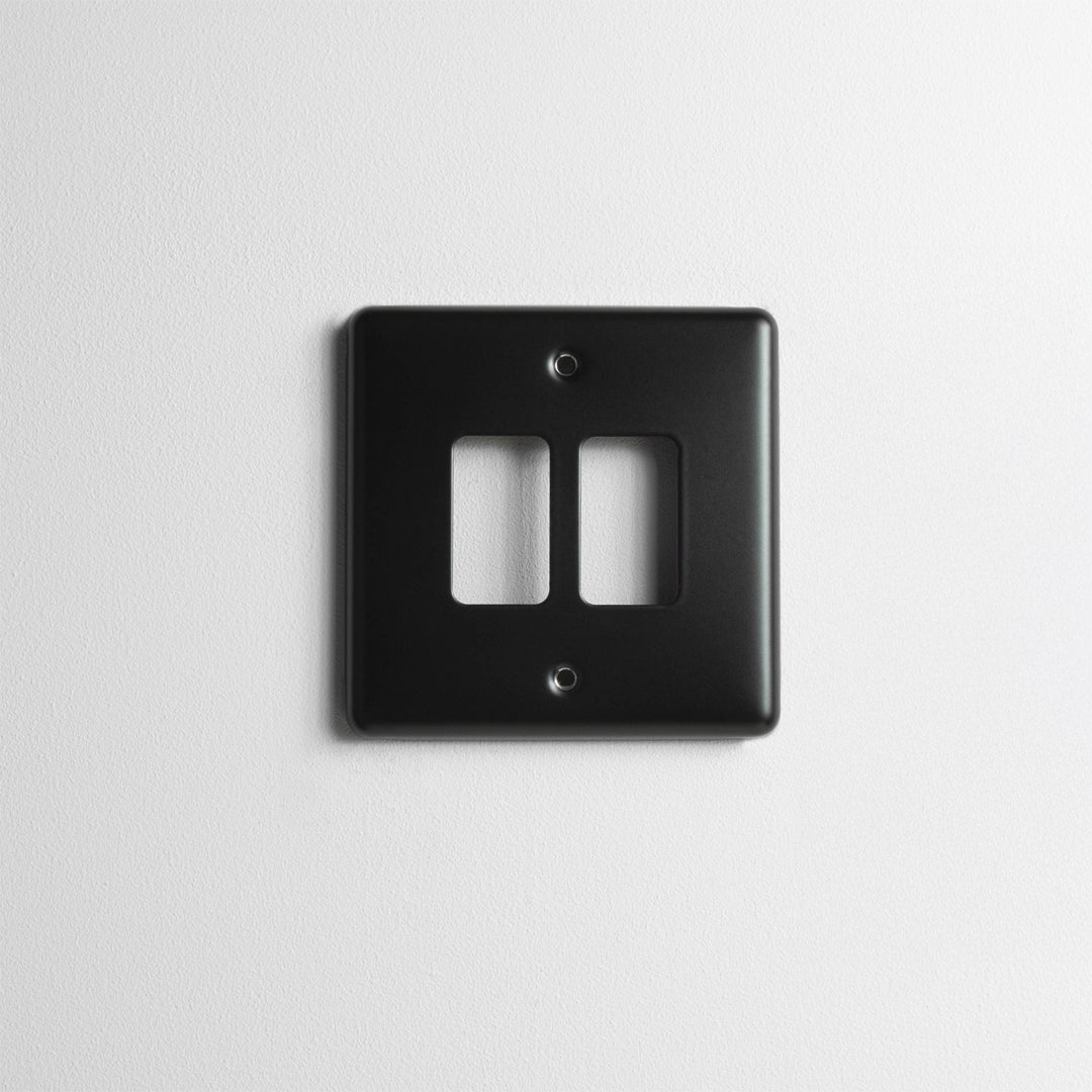 Matt Black Grid Plate