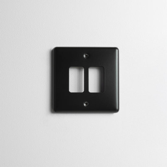 Matt Black Grid Plate