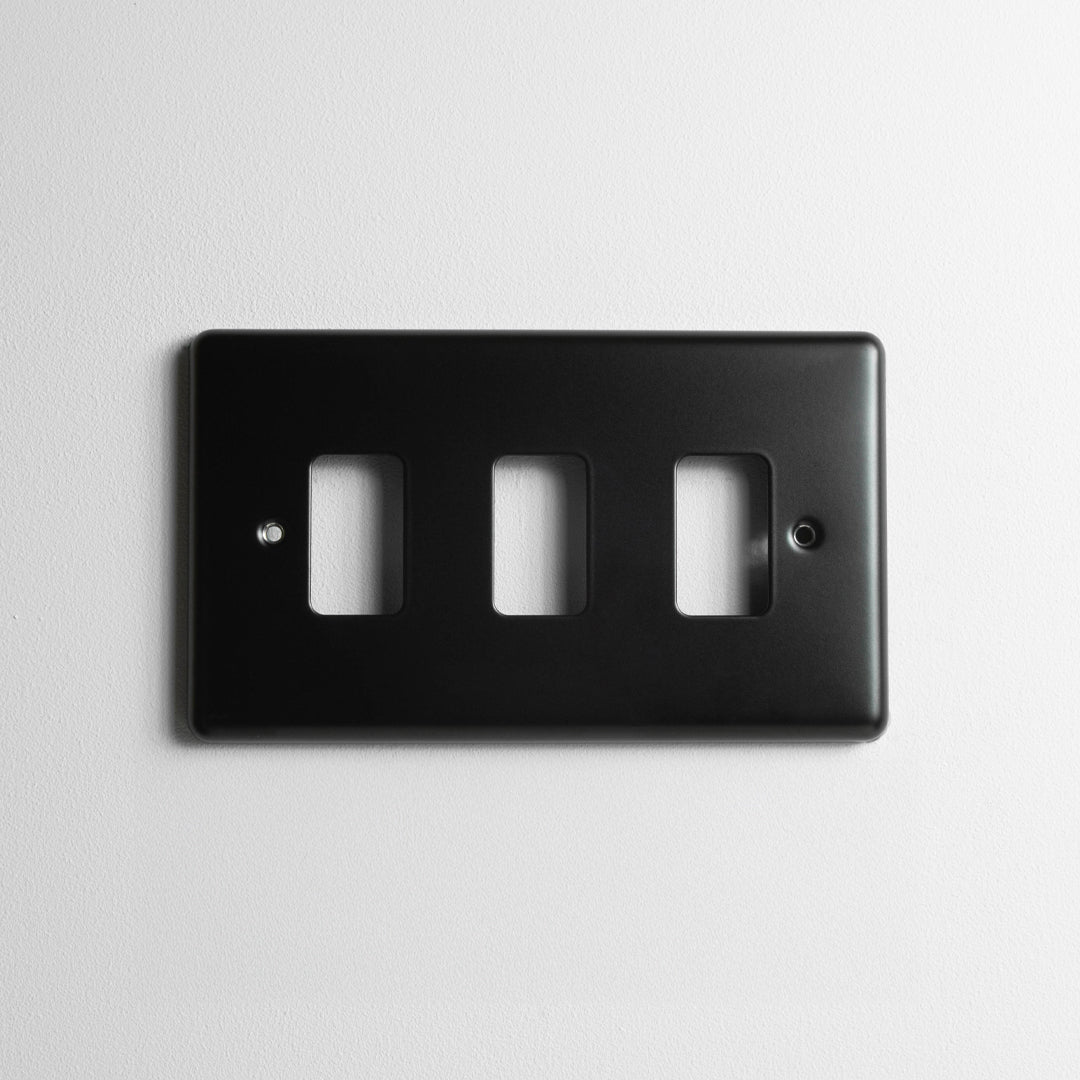 Matt Black Grid Plate
