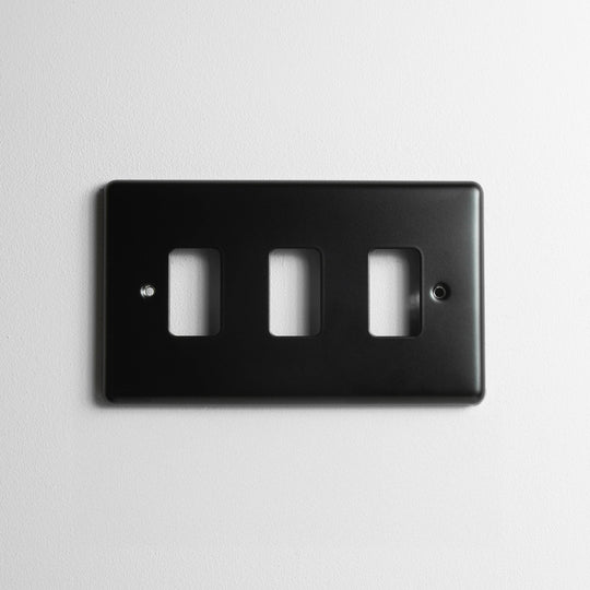 Matt Black Grid Plate