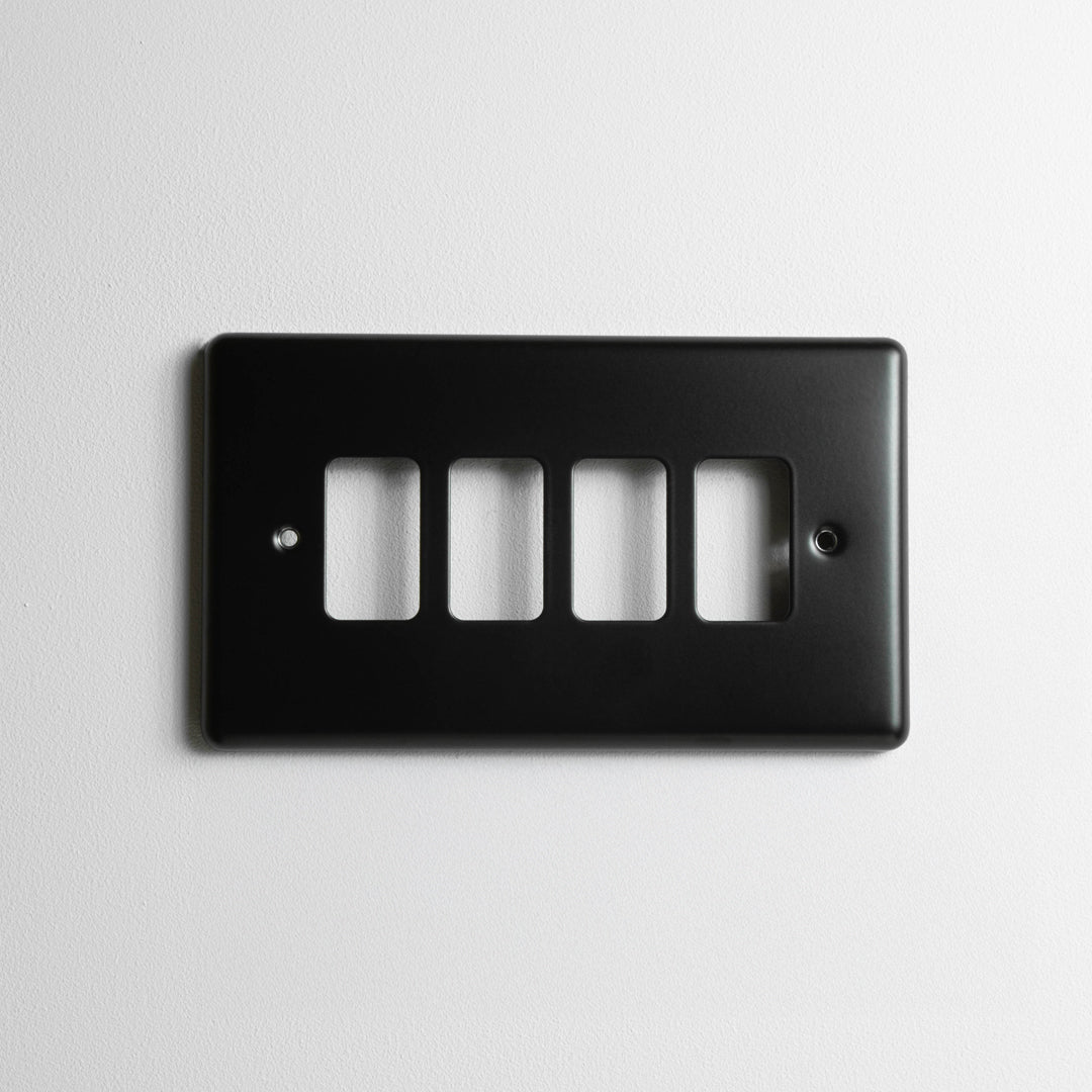 Matt Black Grid Plate