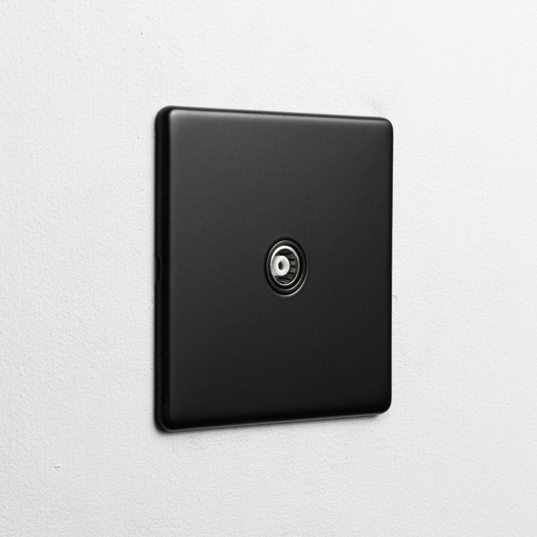 Concealed Matt Black Aerial Socket
