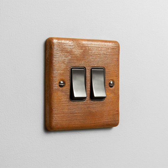 Rusted 2 Gang 2 Way Switch