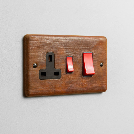 Rusted 45A Cooker Switch with Socket