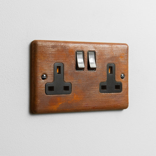 Rusted Double Socket Outlet