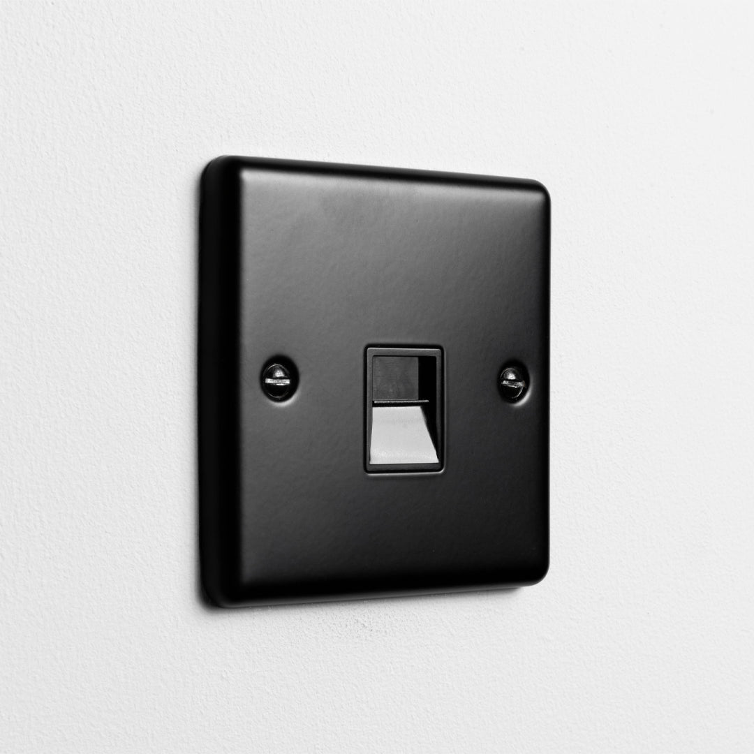 Matt Black Secondary Telephone Socket The Workshop Below Matt black secondary telephone socket the workshop below