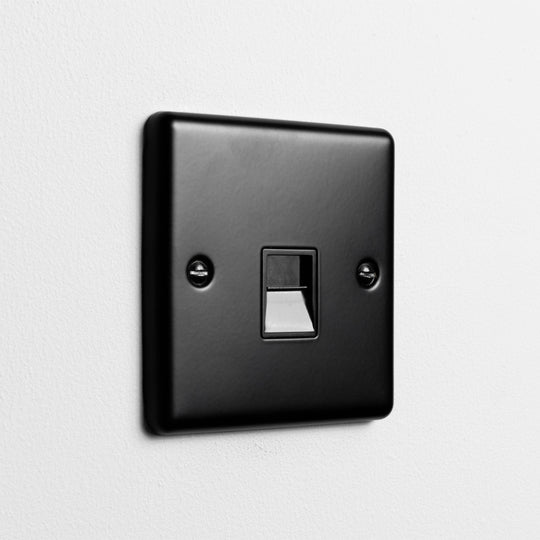 Matt Black Primary Telephone Socket