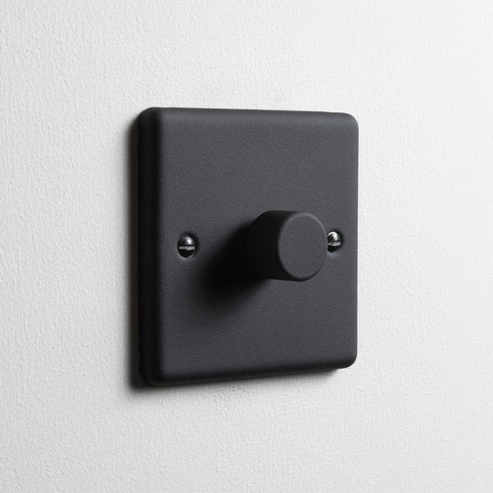 Textured Black 1 Gang 2 Way Dimmer Switch