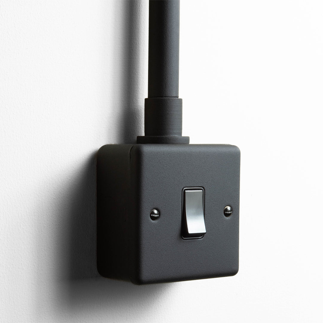 Textured Black 1 Gang 2 Way Switch