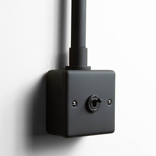 Textured Black 1 Gang 2 Way Toggle Switch