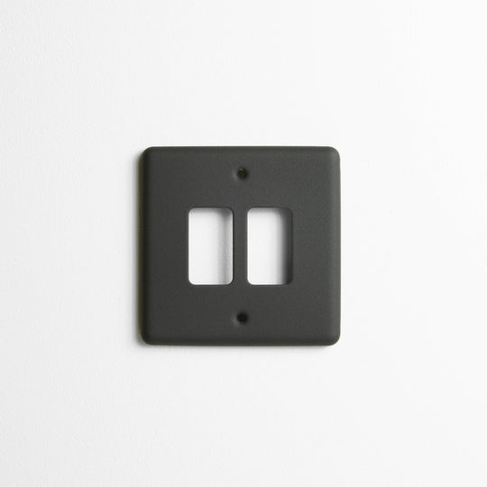 Textured Black Grid Plate