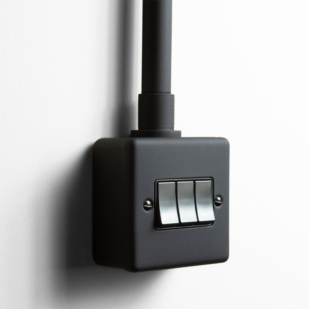 Textured Black 3 Gang 2 Way Switch