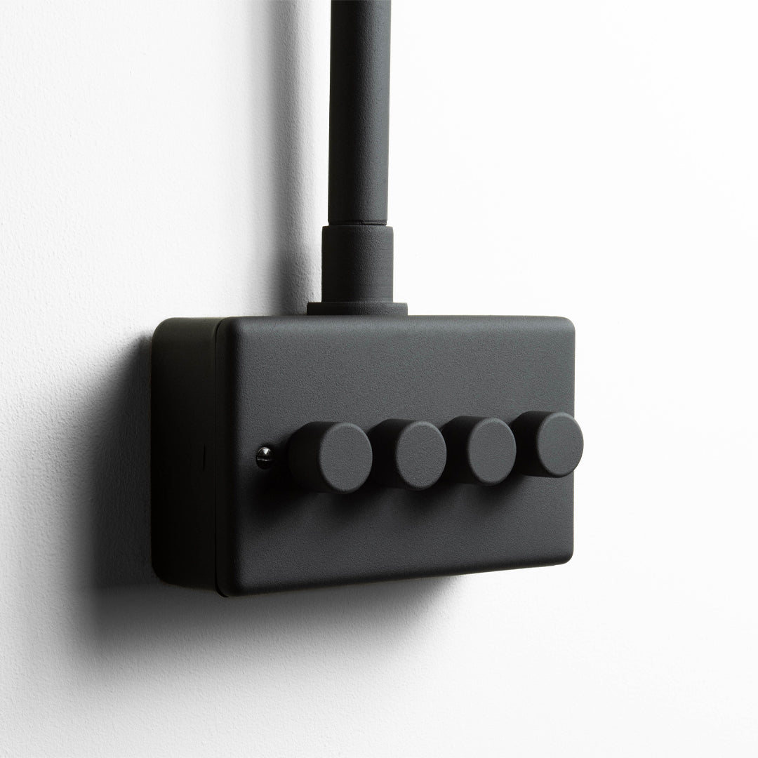 Textured Black 4 Gang Dimmer Switch
