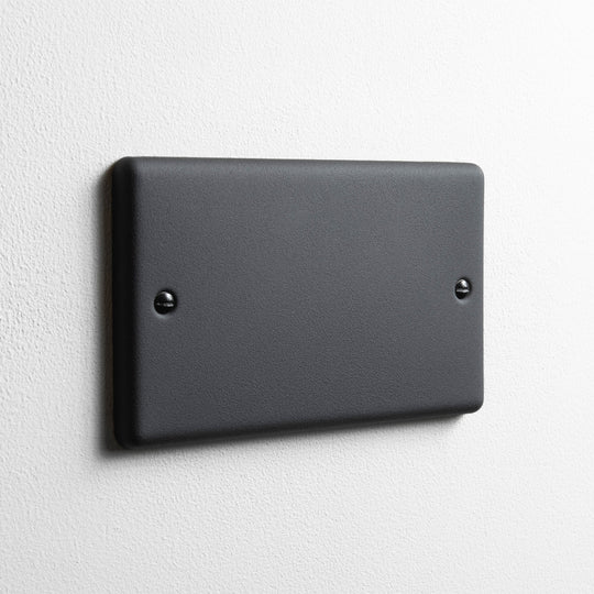 Textured Black Double Blank Plate