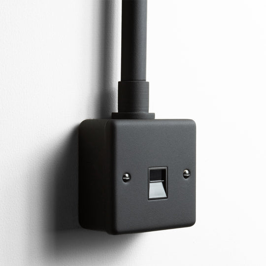 Textured Black Secondary Telephone Socket