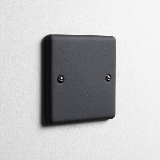 Textured Black Single Blank Plate