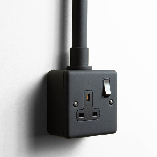 Textured Black Single Socket