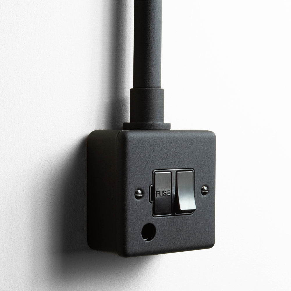 Textured Black Switched Fused Connection Switch With Flex Outlet